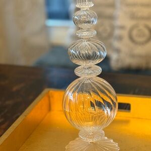 Clear Glass Decorative Sculpture - Home Art